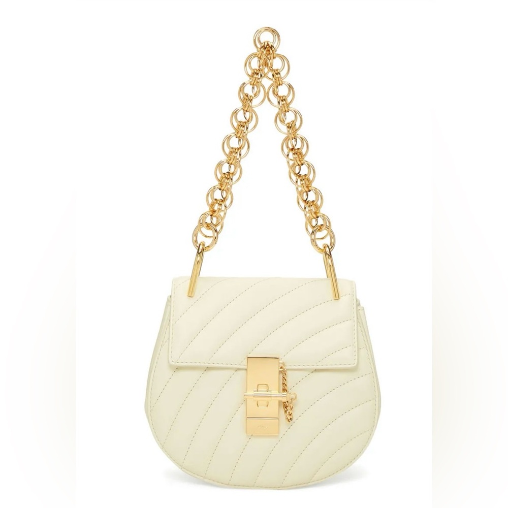 Chloe Off White Mini Drew Bijou Shoulder Bag